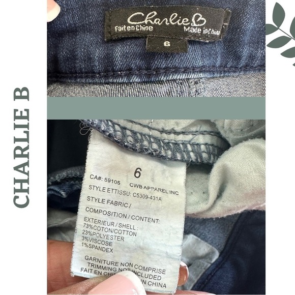 🛍️3/$40 Charlie B Skinny Blue Jeans Distressed
Pockets Whiskering Size 6 - Picture 7 of 7